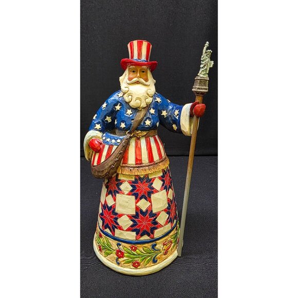 Jim Shore "Perfectly Festive in All Fifty States" Patriotic Santa Figurine 2012 - Picture 1 of 6